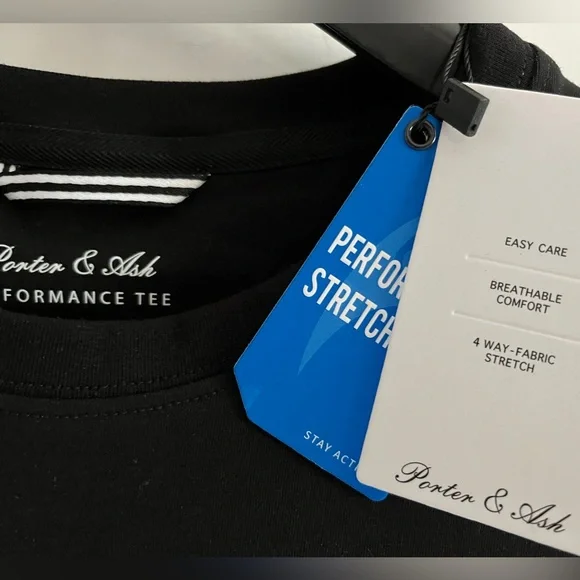 Porter & Ash 95% Cotton 4-way Stretch Short Sleeve Crew Neck Casual Top/Teeshirt - Picture 7 of 9